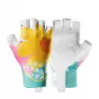 Rockbros S389 Women's Short-Finger Shock-Absorbing Cycling Gloves, size L, multicolour
