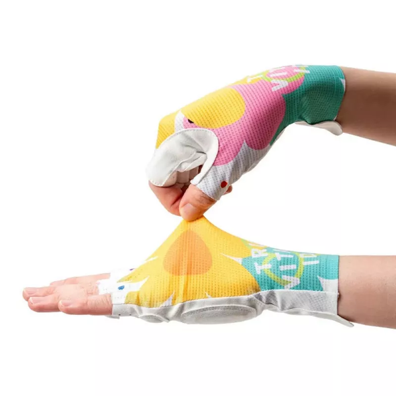 Rockbros S389 Women's Short-Finger Shock-Absorbing Cycling Gloves, size L, multicolour