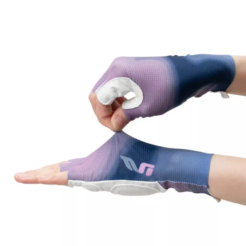 Rockbros S389 Women's Short-Finger Shock-Absorbing Cycling Gloves, size L, purple