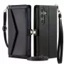 Hurtel Samsung Galaxy A56 5G PU Leather Wallet Case with Stand Function and Straps, black