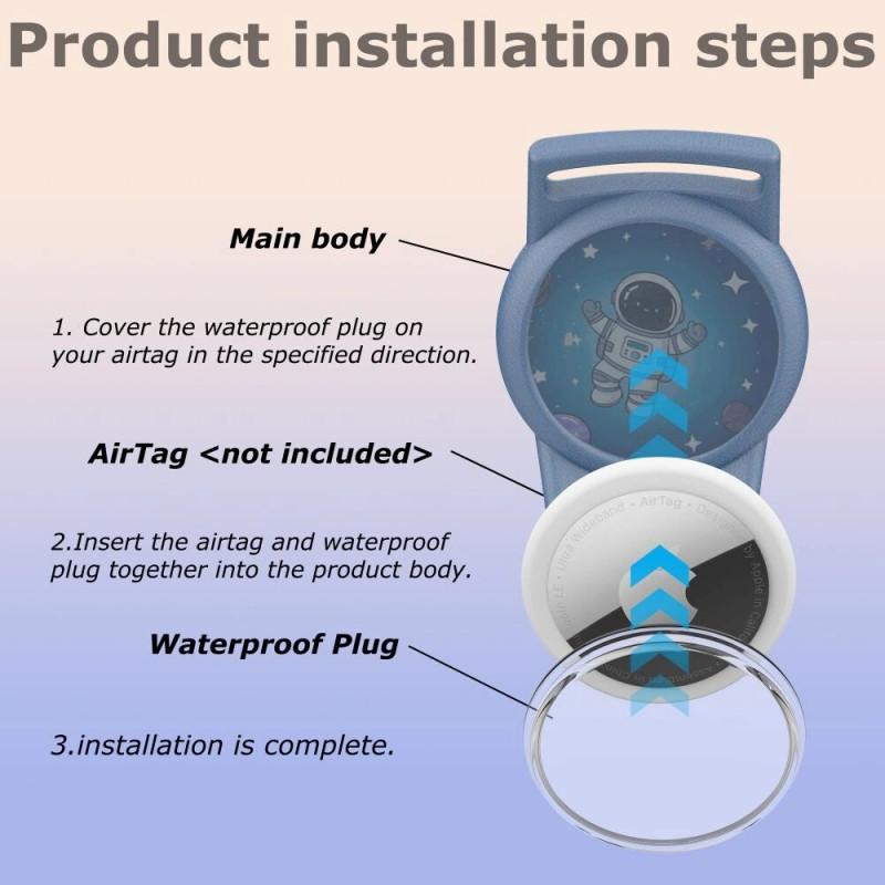 Tech-Protect Nylon For Kids strap for Apple AirTag 1 / 2, Astronaut