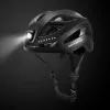 Rockbros ZK-077 Bike Helmet with Integrated Multi-Directional Lighting 57–61 cm, Black