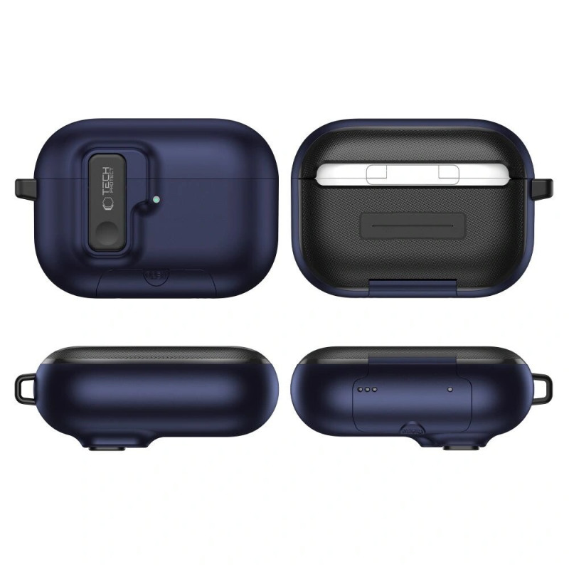 Tech-Protect Slim Hook case for Apple AirPods Pro 3, Navy Blue