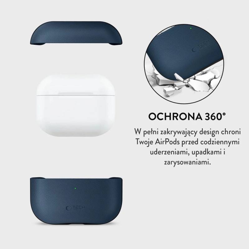 Tech-Protect NaturalFit case for Apple AirPods Pro 3, Navy Blue
