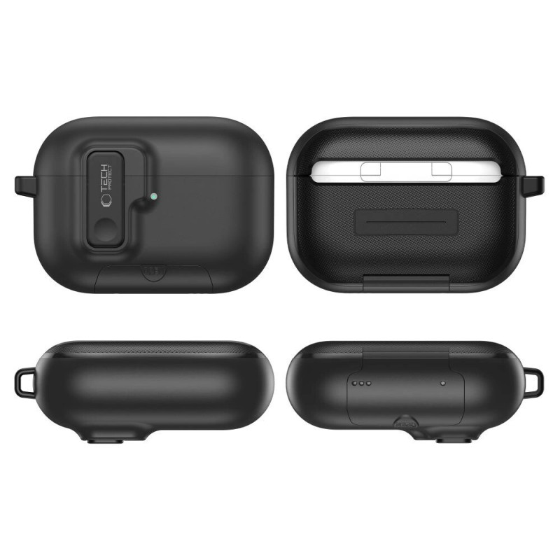 Tech-Protect Slim Hook case for Apple AirPods Pro 3, Black