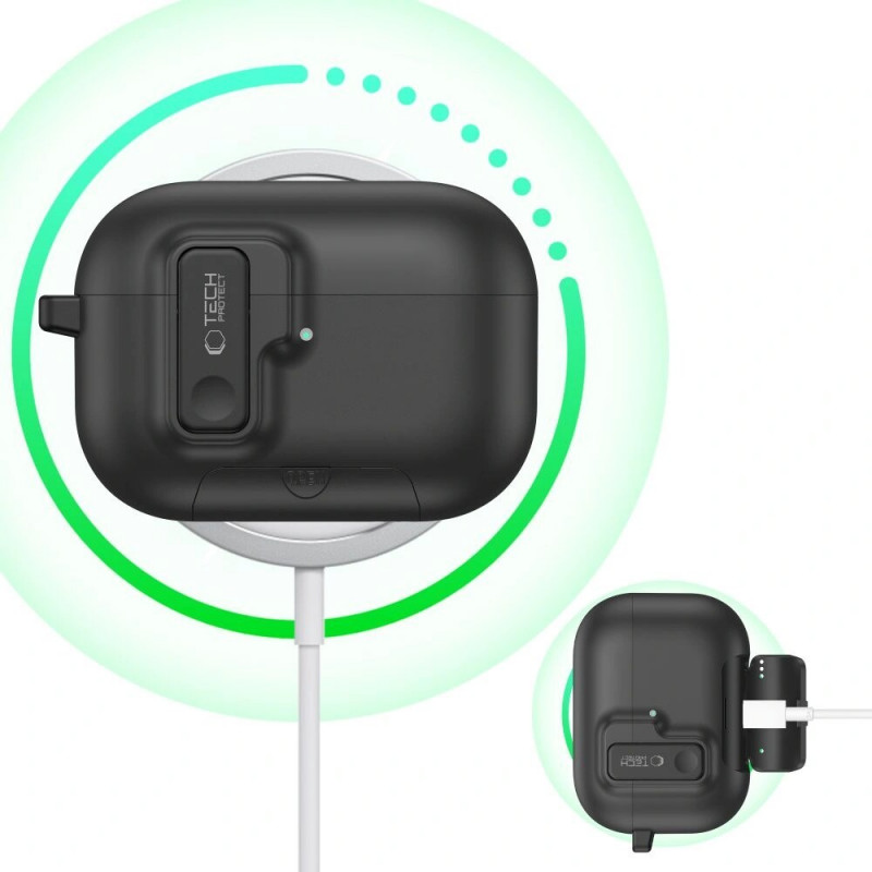 Tech-Protect Slim Hook case for Apple AirPods Pro 3, Black