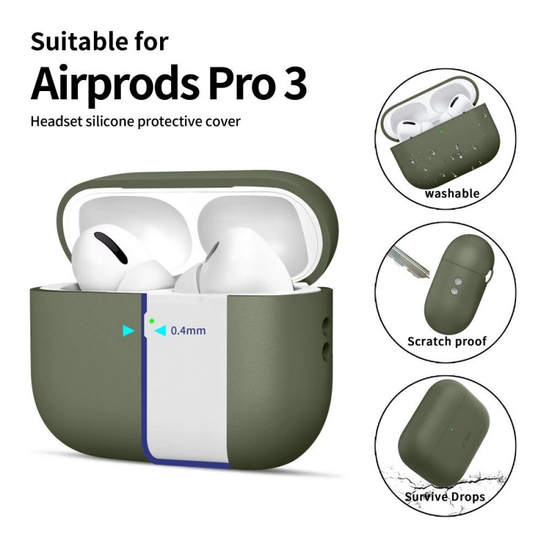 Tech-Protect Silicone Case Apple AirPods Pro 3 Olive Green