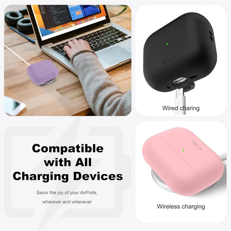 Tech-Protect Silicone Case Apple AirPods Pro 3 Navy Blue