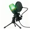 Wozinsky WM-W111 Wired Studio Gaming Microphone on Stand with RGB Backlight, Black
