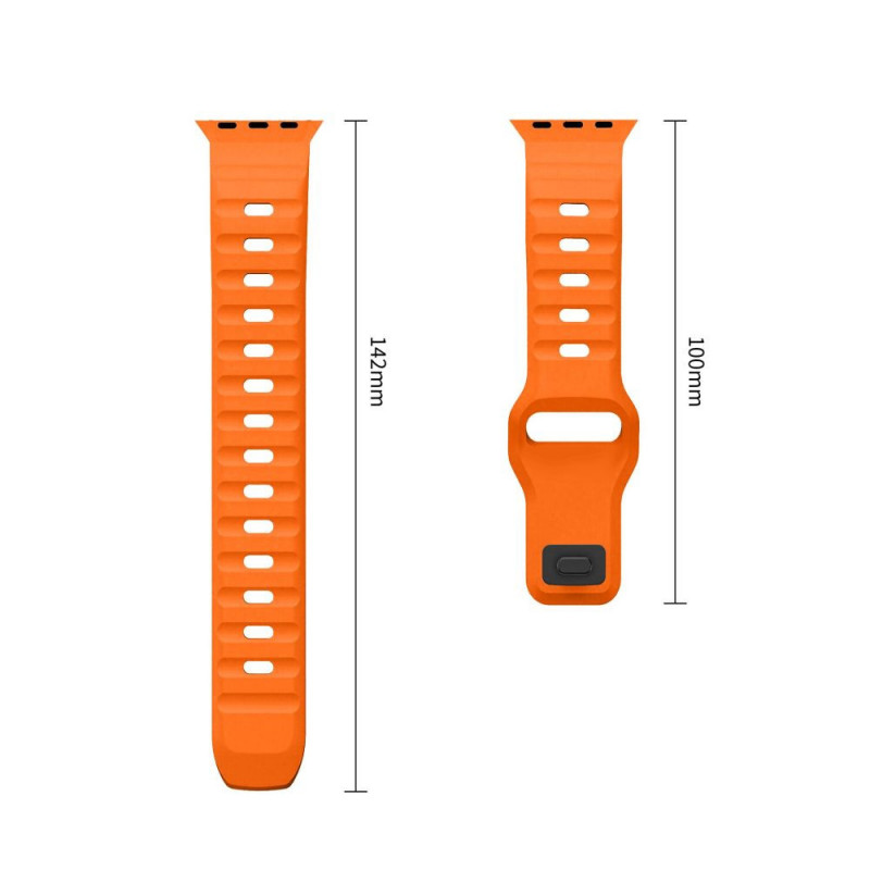 Tech-Protect Silicone Line Apple Watch 8 / 9 / 10 / 11 / 12 / SE / Ultra 44/45/46/49 mm Strap, Orange