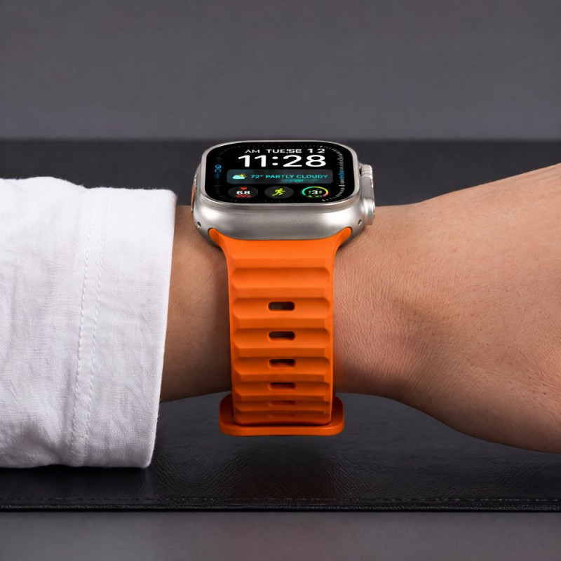 Tech-Protect Silicone Line Apple Watch 8 / 9 / 10 / 11 / 12 / SE / Ultra 44/45/46/49 mm Strap, Orange