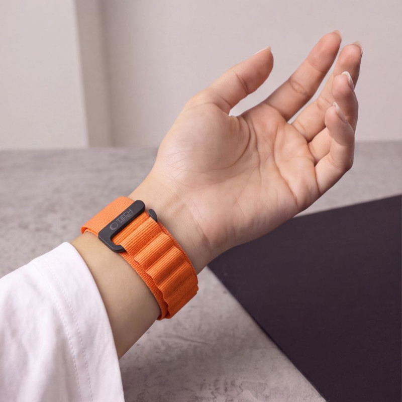 Tech-Protect Nylon Pro THP6037 watch strap for Garmin Fenix 5X / 5X Plus / 6X / 6X Pro / 7X / 8 / 8 Pro / 9 / 9 Pro (51 mm), orange