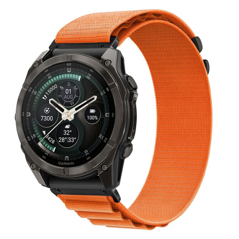 Tech-Protect Nylon Pro THP6032 watch strap for Garmin Fenix 5X / 5X Plus / 6X / 6X Pro / 7X / 8 / 8 Pro / 9 / 9 Pro (47 mm), orange