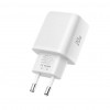 Tech-Protect NCA20 USB-A / USB-C wall charger PD 20W / QC3.0 with USB-C / USB-C cable 100 cm, White