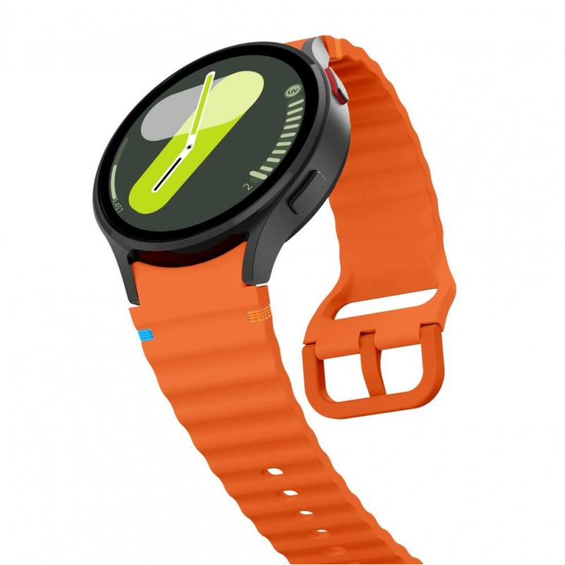 Tech-Protect Silicone Sport Strap for Samsung Galaxy Watch 4/5/5 Pro/6/7/FE, Orange