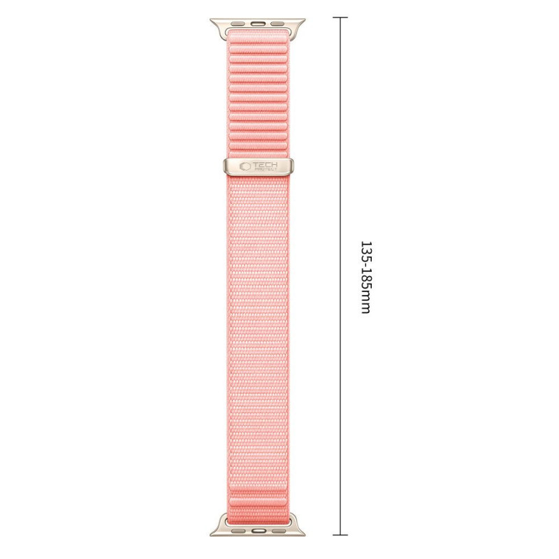 Tech-Protect NylonLoop band for Apple Watch 8 / 9 / 10 / 11 / 12 / SE (40 / 41 / 42 mm), Blush Pink