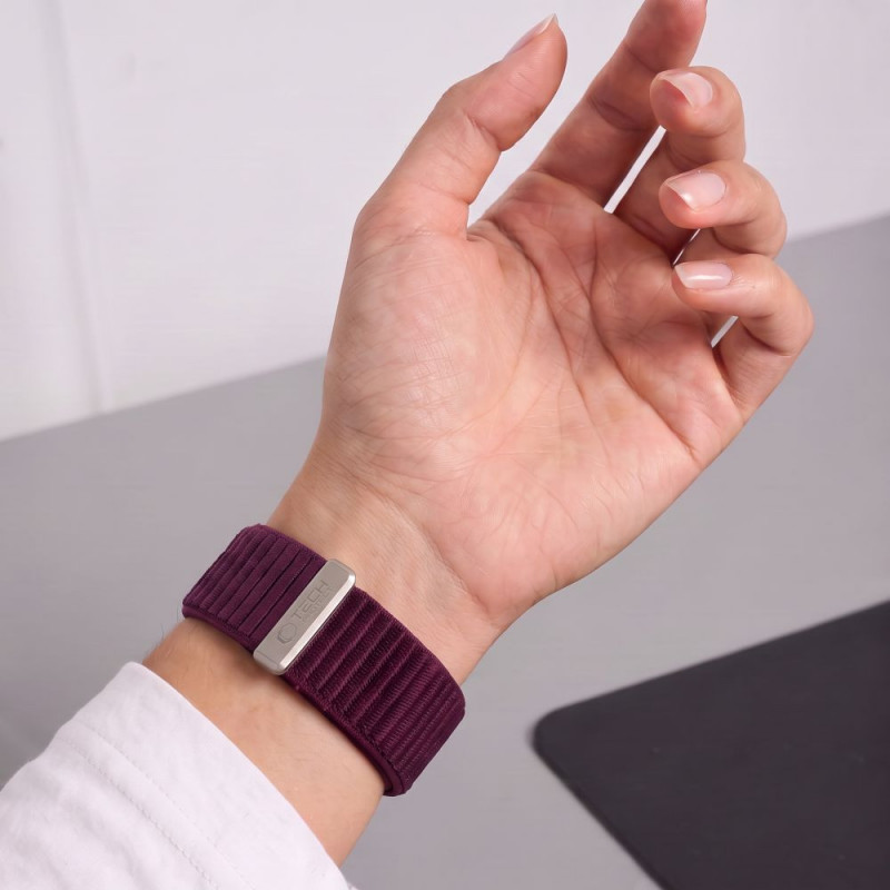 Tech-Protect NylonLoop band for Apple Watch 8 / 9 / 10 / 11 / 12 / SE (40 / 41 / 42 mm), Deep Burgundy