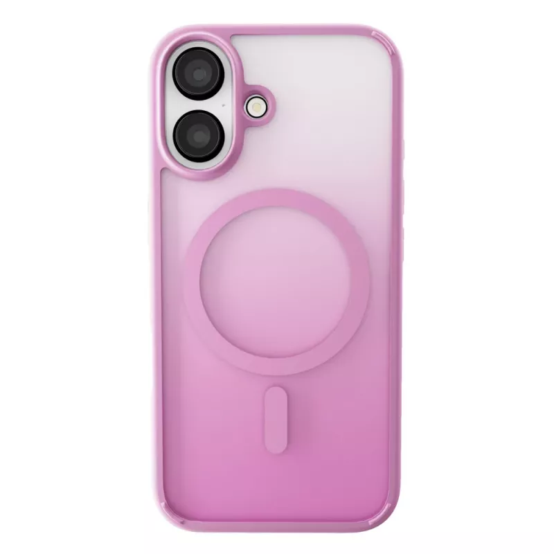 Puro Gradient MagSafe Silicone Case for iPhone 16, Pink