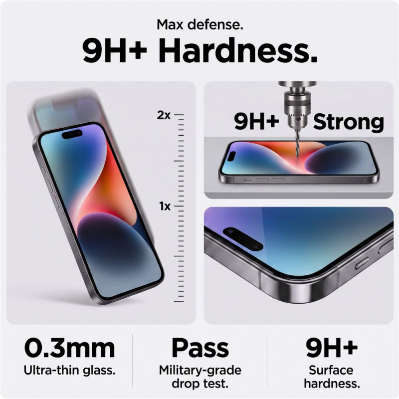 Tech-Protect Glass SPY+ privacy tempered glass for Apple iPhone 18 Pro Max (2 pcs)