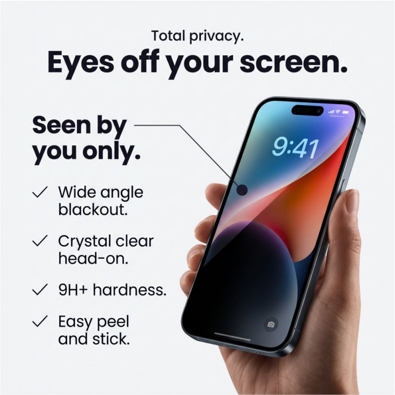 Tech-Protect Glass SPY+ privacy tempered glass for Apple iPhone 18 Pro Max (2 pcs)