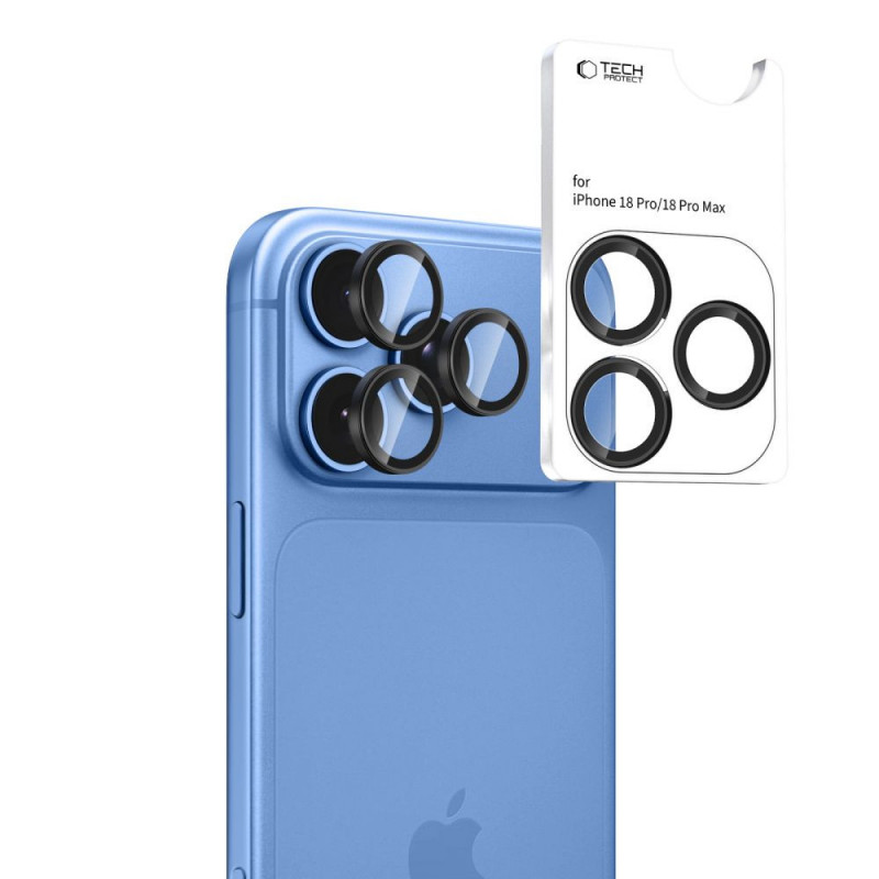 Tech-Protect Camring Fit+ camera cover for Apple iPhone 18 Pro / 18 Pro Max, Black