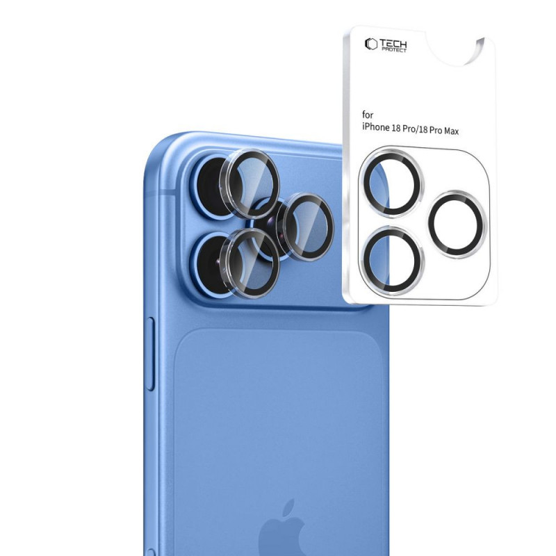 Tech-Protect Camring Fit+ Camera Cover for Apple iPhone 18 Pro / 18 Pro Max, Clear