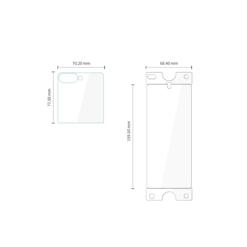 Tech-Protect Easy Set Foil & Glass Fit+ 4in1 Screen Protection for Samsung Galaxy Z Flip 7 / 8, Clear (2+2 pcs)