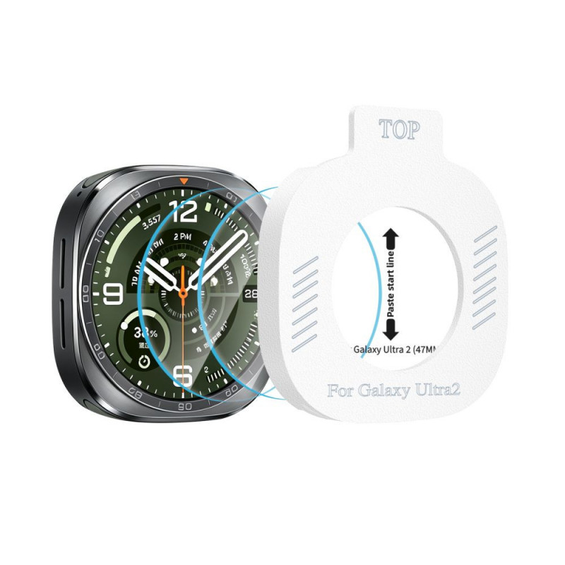 Tech-Protect Easy Set+ Tempered Glass for Samsung Galaxy Watch Ultra 2 2026 47 mm, Clear (2 pcs)