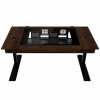 Lian Li DK07 Desk Case Wood Edition, Dual-System Capable, 2x E-ATX, Height Adjustable, Walnut / Black