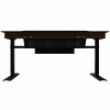 Lian Li DK07 Desk Case Wood Edition, Dual-System Capable, 2x E-ATX, Height Adjustable, Walnut / Black