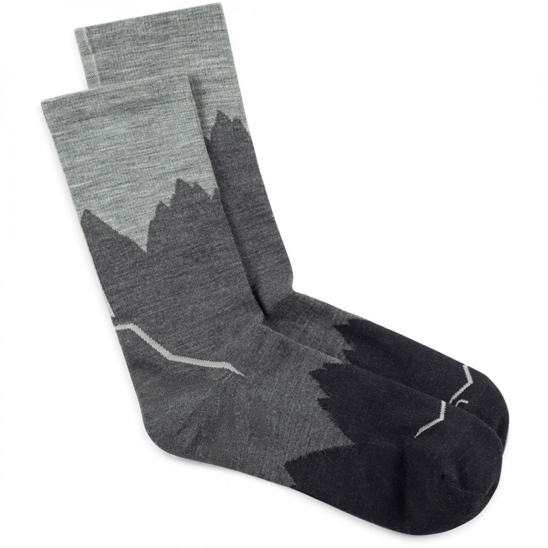 Buff Merino Lightweight Crew Sock LWC3, Black, L