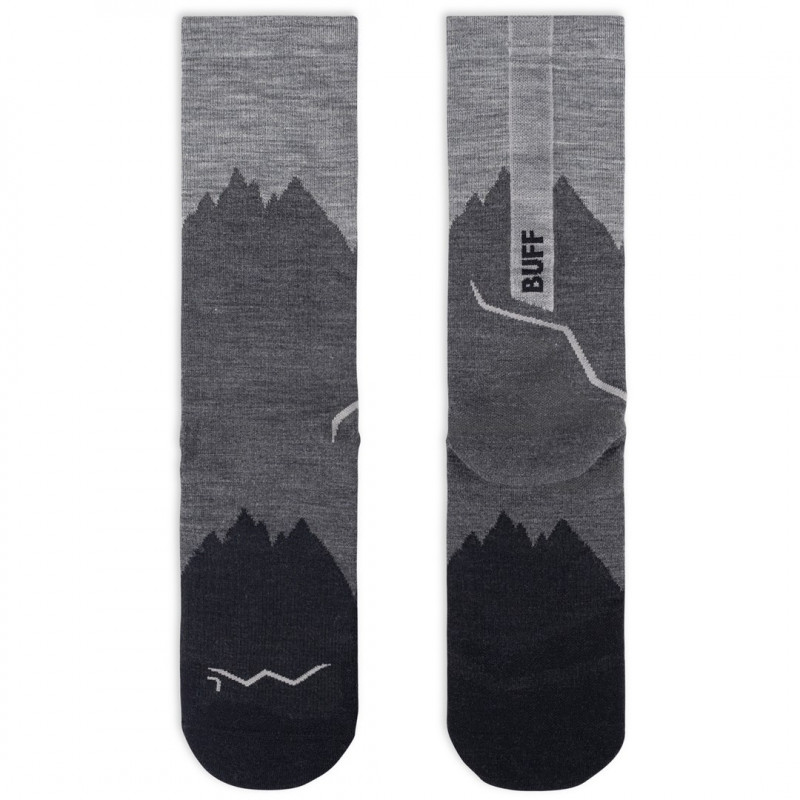 Buff Merino Lightweight Crew Sock LWC3, Black, L