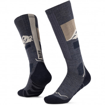 Buff Merino HW Over The Calf Socks HWO1, Night Blue, L
