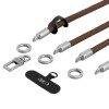 Tech-Protect C10S Rope Crossbody & Wrist Strap Set, Walnut Brown/Titanium