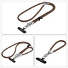 Tech-Protect C10S Rope Crossbody & Wrist Strap Set, Walnut Brown/Titanium