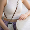 Tech-Protect C10S Rope Crossbody & Wrist Strap Set, Walnut Brown/Titanium