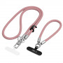 Tech-Protect C10S Rope Crossbody & Wrist Strap Set, Dusty Rose/Titanium