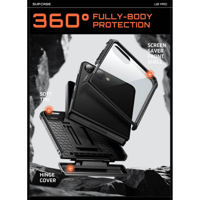 Supcase Unicorn Beetle Pro Case for Samsung Galaxy Z Flip 8, Black