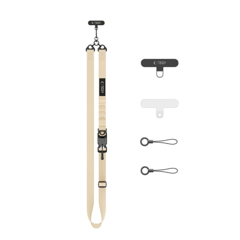 Tech-Protect C9S Rope Crossbody Phone Strap, Sienna Beige