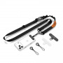 Tech-Protect C9S Rope Crossbody Phone Strap, Black/Orange