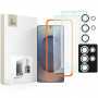 Tech-Protect Supreme Set Tempered Glass Screen and Lens Protector Set for Samsung Galaxy S25 Ultra, Clear (3 pcs)