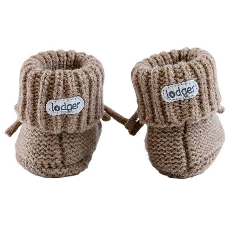 Lodger Slipper Folklore Merino Wool Baby Slippers, Buffalo, 0-6 m (SLM 535_0-6)