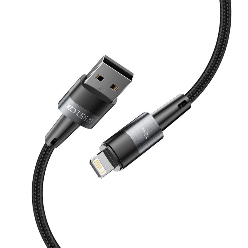Tech-Protect UltraBoost USB-A/Lightning Cable 12W 2.4A 200 cm, Grey