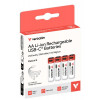 Verbatim 30249 USB-C Rechargeable Batteries Li-ion AA 2100 mAh (4 pcs)