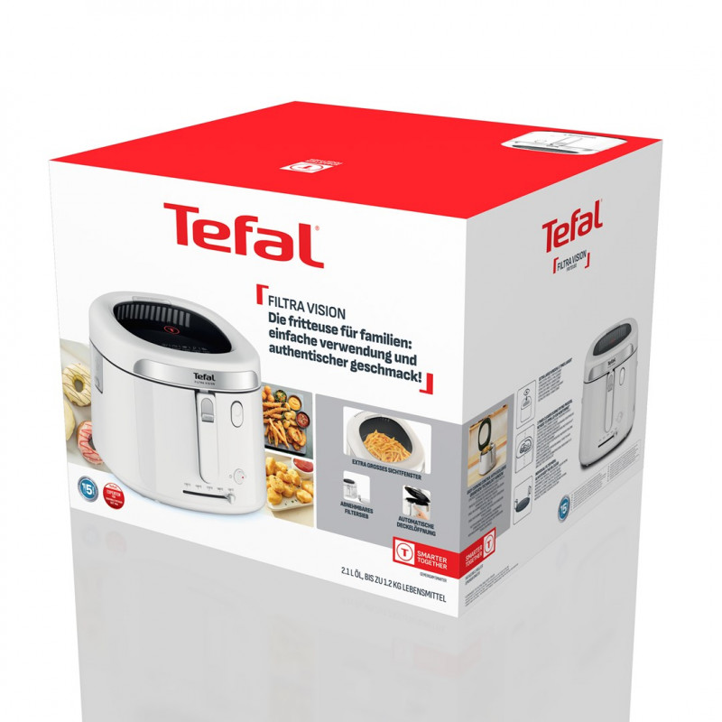 Tefal Filtra Vision FF2541E0 Deep Fryer, 2.1 L, 1900 W, White