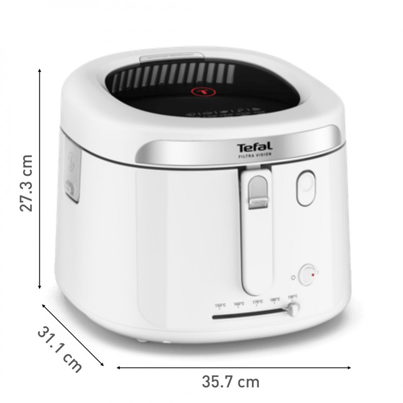 Tefal Filtra Vision FF2541E0 Deep Fryer, 2.1 L, 1900 W, White