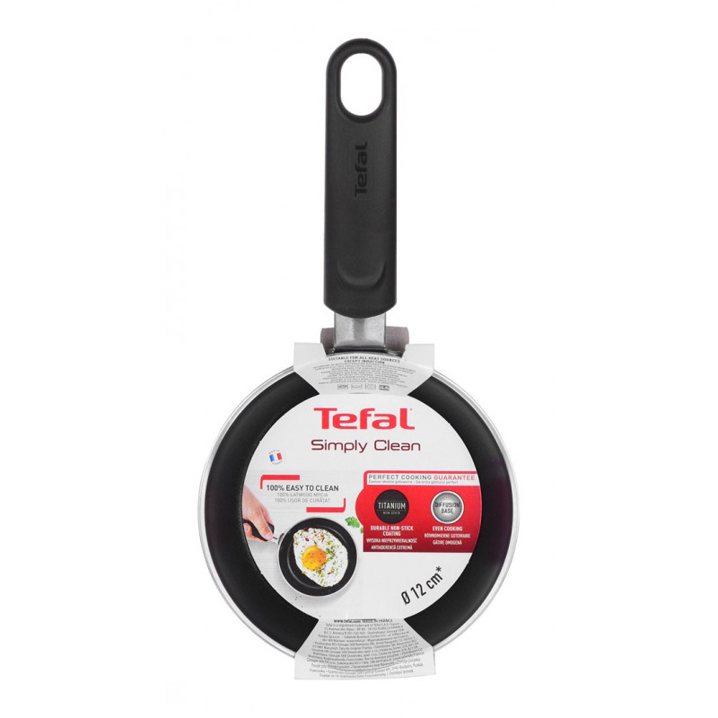 Tefal Simply Clean B56700 All-Purpose Pan, Round, 12 cm