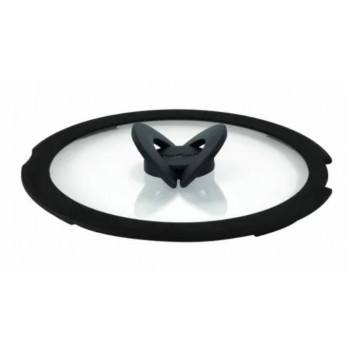 Tefal Ingenio L9846753 Pan Lid, Round, Glass, 28 cm, Black, Transparent