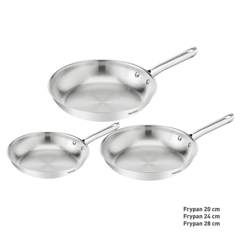 Tefal Duetto On B866S334 Pan Set, 3 pcs, 20/24/28 cm, Stainless Steel