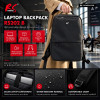 NanoRS RS202 B Laptop Backpack 15.6", Black, 41x29x4, Waterproof